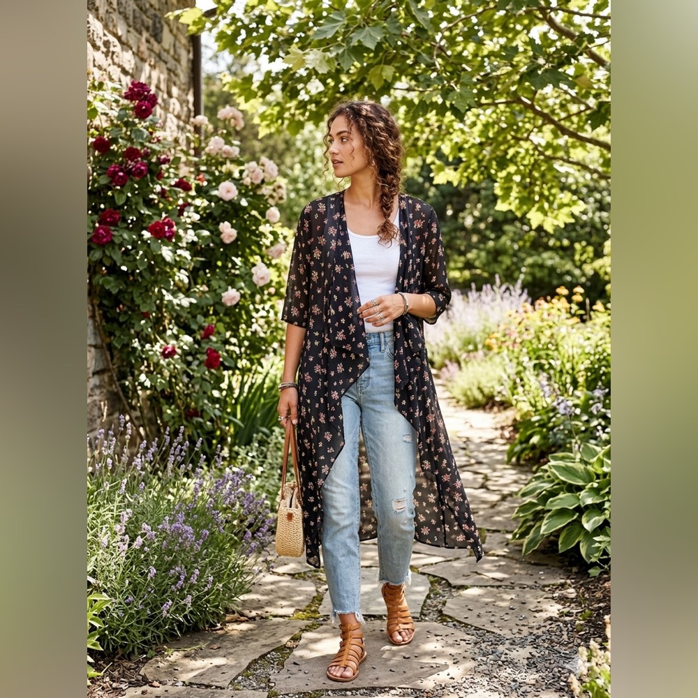 LuLaRoe Floral Kimono Cover Up